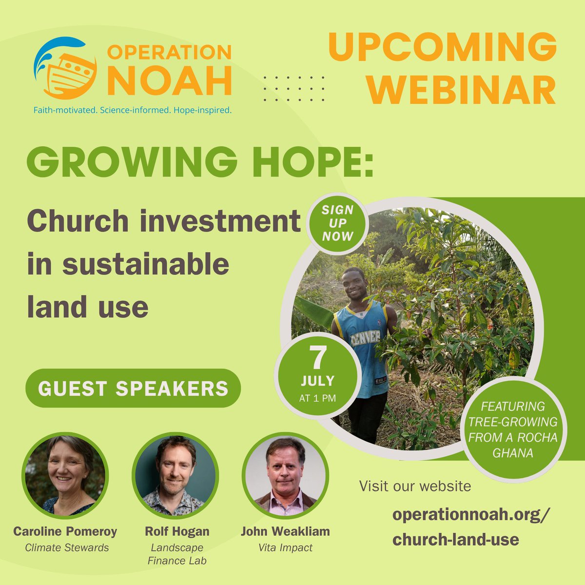 How can churches invest in sustainable land use? 🌳🤎🚜Webinar 7th July, 1pm. With Caroline Pomeroy (Climate Stewards) on growing trees, Rolf Hogan (Landscape Finance Lab) on protecting peat &amp; John Weakliam (Vita Impact) on sustainable farming. Register: us02web.zoom.us/meeting/regist…