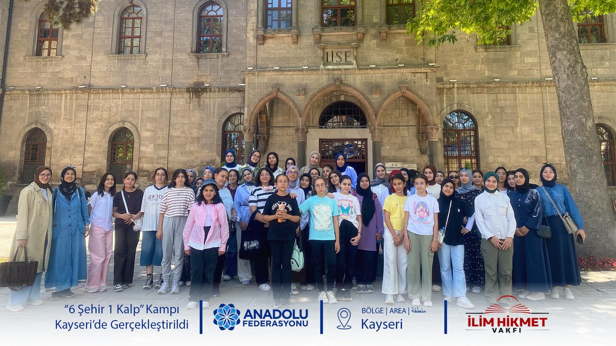 Anadolu Federasyonu Ortaöğretim Birimi ve Kayseri temsilcisi İlim Hikmet Vakfı, çeşitli şehirlerden gelen katılımcılarla “6 şehir 1 Kalp” temalı kamp programını Kayseri’de gerçekleştirdi.

Haberin detayları için web sitemizi ziyaret edebilirisiniz:
anadolufederasyonu.org