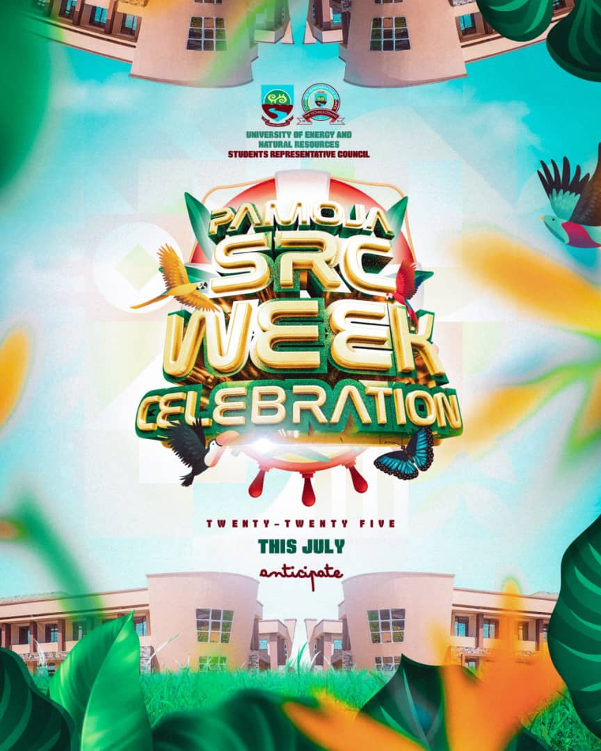 Get ready for the most exciting week of the year
The University of Energy and Natural Resources SRC proudly presents the Pamoja SRC Week Celebration 2025 
Happening this July, It's going to be fun, unity, and unforgettable moments💃🏽🕺🏽
#uenrmedia #everythingmatters