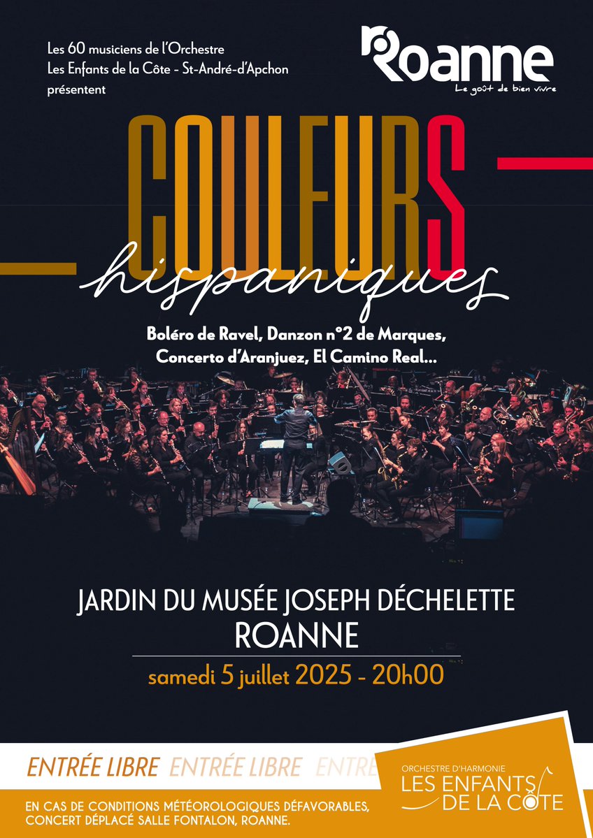 🌞 À l’occasion d’Un été au jardin, l'Orchestre Les Enfants de la Côte vous embarque pour une escale musicale en Espagne ce samedi 5 juillet dès 20h.

ℹ️ Toute l’info sur museederoanne.fr