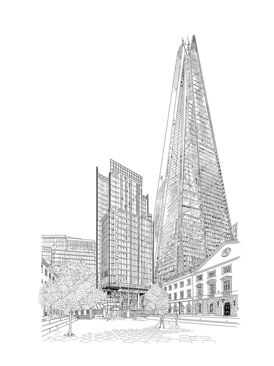 The Shard and Shard Place, drawn in delicate detail. 

By tambo14 (Instagram)

#TheShard #shardpics