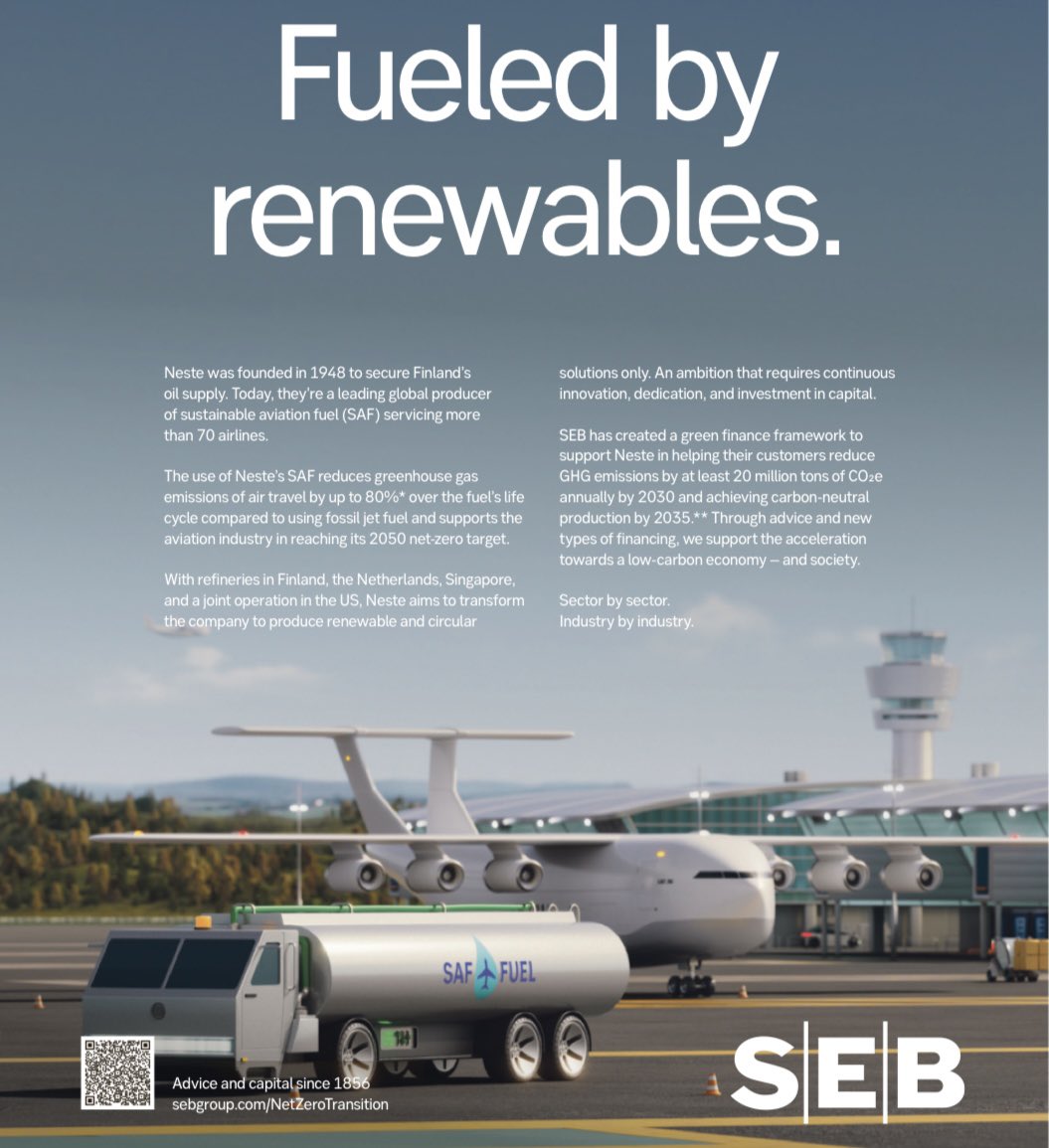 Verkligen viktigt steg för ett helt fossilfritt flyg! Grattis <a href="/NesteGlobal/">Neste</a> och <a href="/SEBGroup/">SEB</a> men ni som nya i branschen måste lära er hur en tankbil och ett flygplan ser ut! 😉