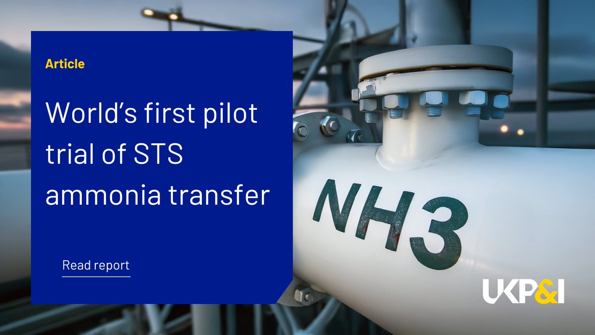 UKPandI's tweet photo. ✅ Maritime milestone: First-ever ship-to-ship ammonia transfer completed at Port of Dampier!
A major leap for #decarbonisation and ammonia as marine fuel.
👉Read how it was done &amp; what it means: https://t.co/84sP7Hz8GH
#MaritimeInnovation #Sustainability #Shipping https://t.co/Weu8IrkOn0