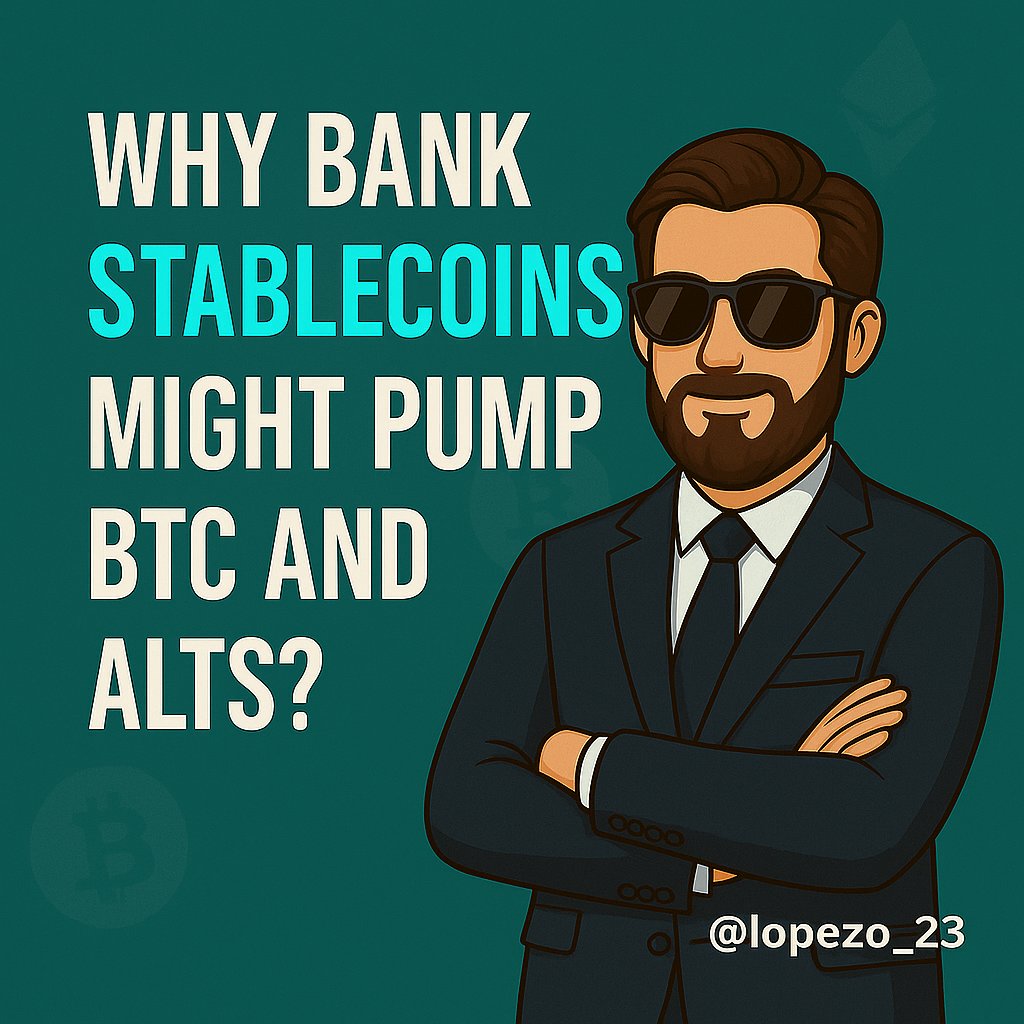 Why bank stablecoins might pump BTC and alts?

Imagine the U.S. government is deep in debt and constantly needs cash to run the country. 🇺🇸

It sells treasury bonds to raise money, but fewer people want to buy them now.

1️⃣ The workaround

They asked big banks to step in and