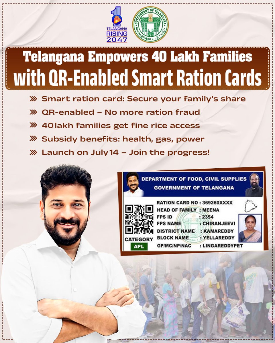 gulabi_dongalu's tweet image. New update on ration cards – Revanth Sarkar takes steps to prevent fraud #RationCardUpdate #CMRevanthReddy #FraudFreeSystem #CongressGovernance #TelanganaForPeople