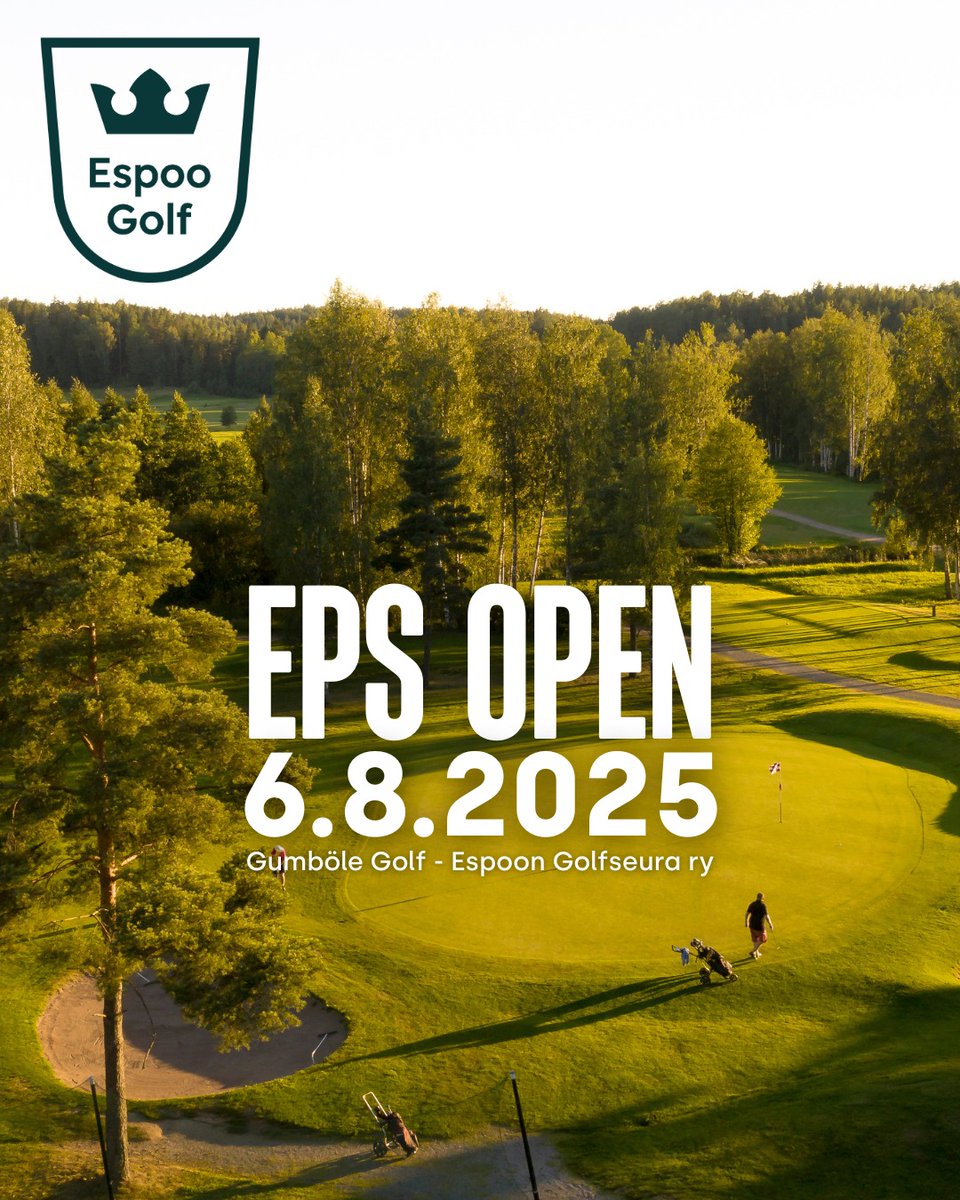 EPSFootball's tweet photo. EPS Golf Open 2025
📅 Ke 6.8.2025
📍 Gumböle Golf, Espoo

Golfia &amp; hyvää fiilistä
🔹 Konkarit &amp; harrastajat
🔹 EPS-yhteisö &amp; #espooliikkuu sporttiväki

https://t.co/BqrGJDdKIU

#espoo
#espoonpalloseura https://t.co/DxQqpkP9CF