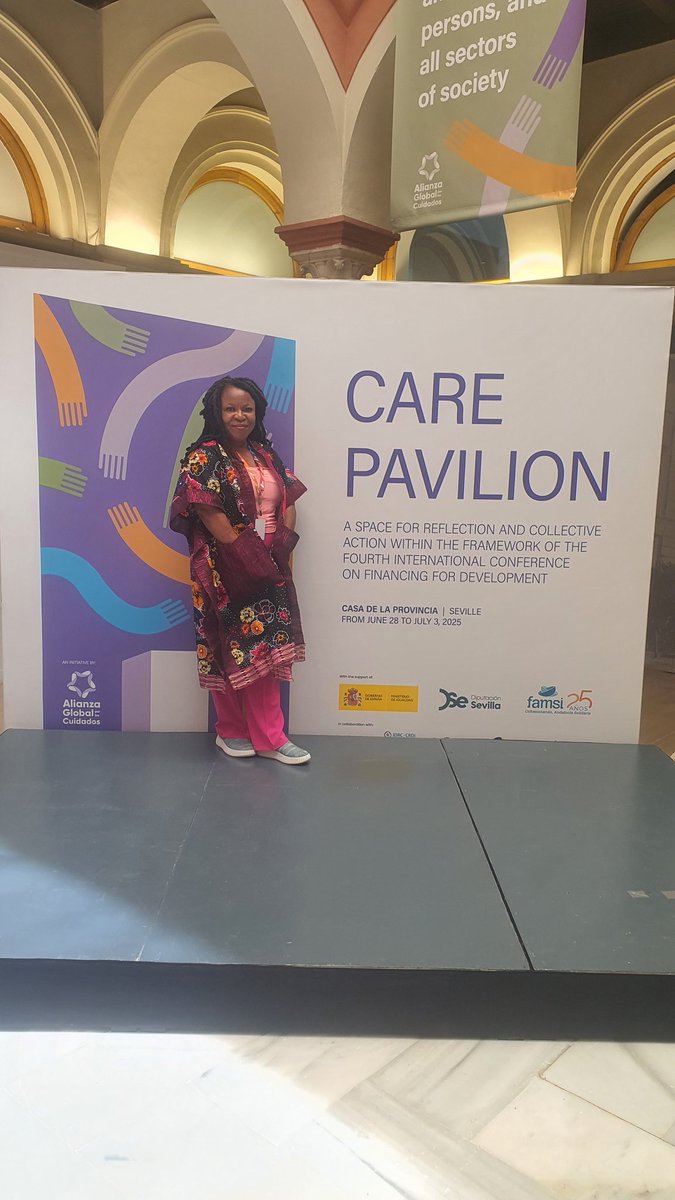 80% of work is done by women from child to elderly care and domestic work. Put care work in budget 
 Team Echoes of Women in Africa Initiatives at Global Alliance For Care in Servilla. 
#maketaxworkforwomen 
#FfD4forPeopleandPlanet
<a href="/FemnetProg/">FEMNET</a>
<a href="/UAFAfrica/">UAF-Africa</a> <a href="/RosaLizarde/">Rosa Lizarde🌎</a>