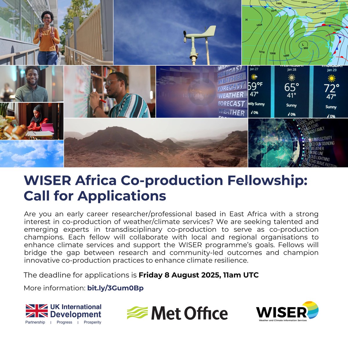 👨🏿‍💻🚀 Are you an early career researcher or professional based in East, West, or Southern Africa, with a strong interest in co-production of #weather and #climate services? We are seeking fellows to bridge the gap between research and community-led outcomes and champion innovative