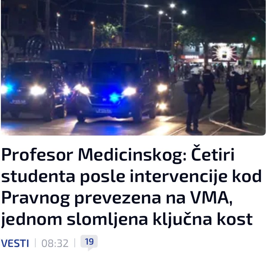“Primena policijskih ovlašćenja mora biti srazmerna potrebi zbog koje se preduzima”, kaže Zakon o policiji.
Kakvoj je to potrebi “srazmerno”, čime se može pravdati brutalno batinanje studenata na stepenicama fakulteta?
Sprovođenje terora “pod firmom” uvođenja reda je i sramno i
