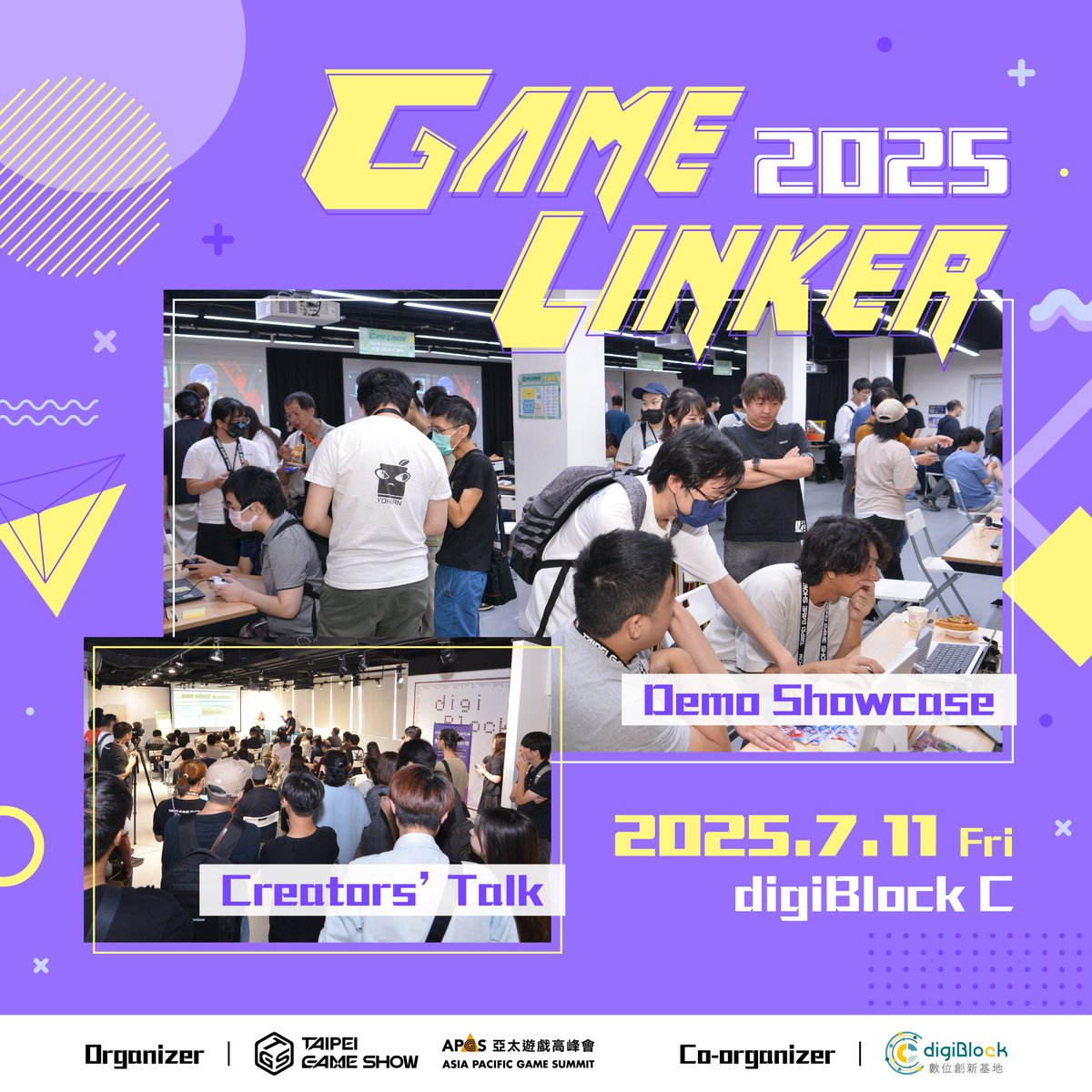 TaipeiGameShow's tweet image. GAME LINKER 2025 Summer Ver.🙌🙌🙌
16 amazing indie game developers and board game designers are coming together for a full day of demo showcases, creators' talk, and insider tips on marketing, pitching, and making the most of government resources!
Date: July 11 (Fri), 11:00 AM…