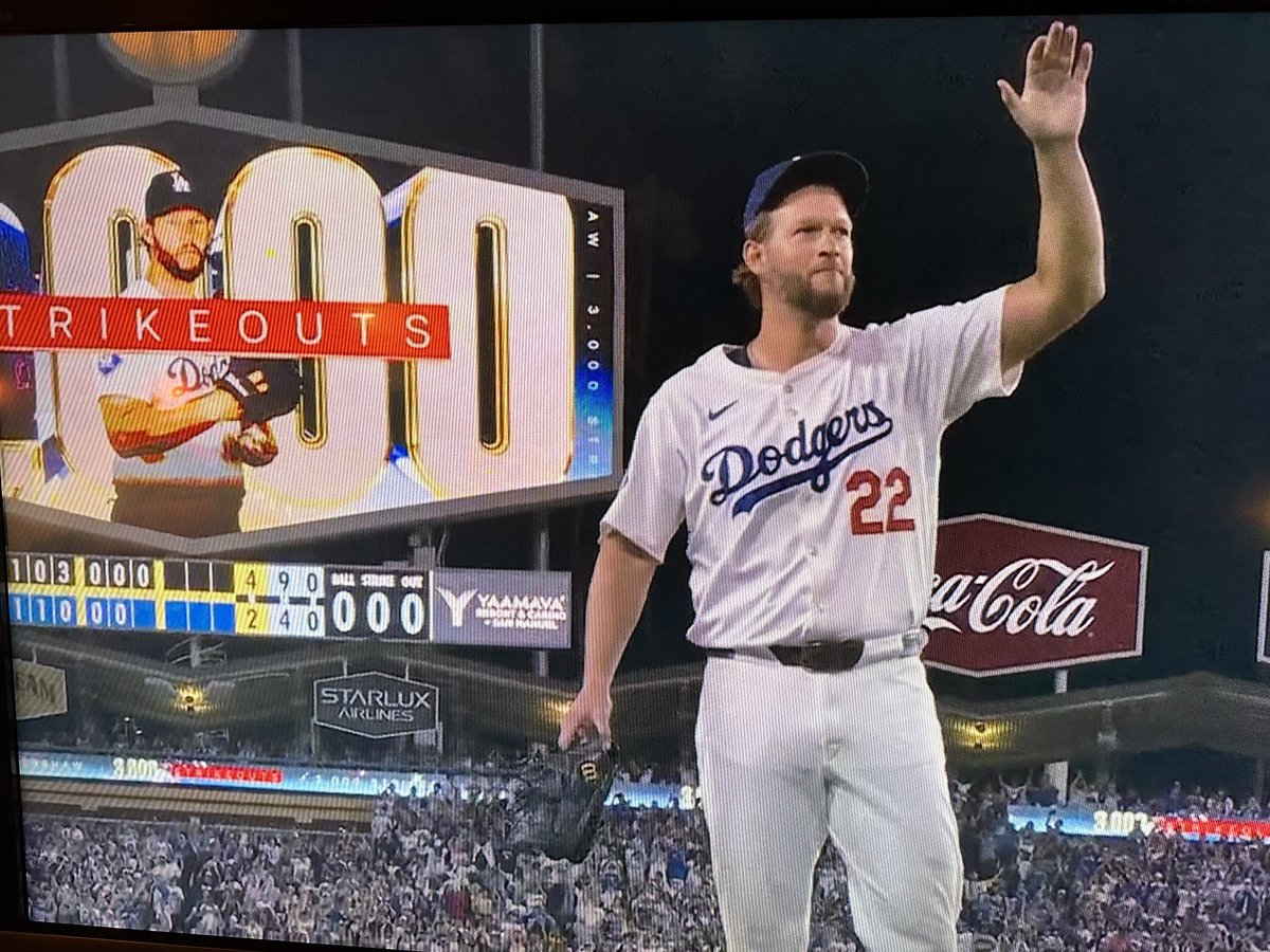 paulfeig's tweet image. Was up at 5:30am in Rome to watch @ClaytonKersh22 join the 3k strikeout club. What an accomplishment. What a great person. Congrats, Clayton! #C3K