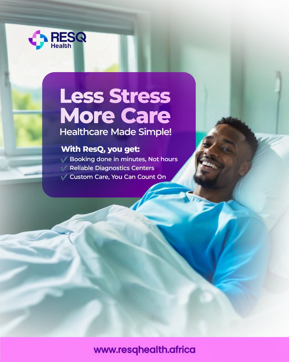 What if booking your Scans is as easy as ordering food online? This is why ResQ exists. ResQ puts control back in your hands so you can take care of your health without getting lost in the system.   
Start your stress-free diagnostic journey today at resqhealth.africa 
#fyp