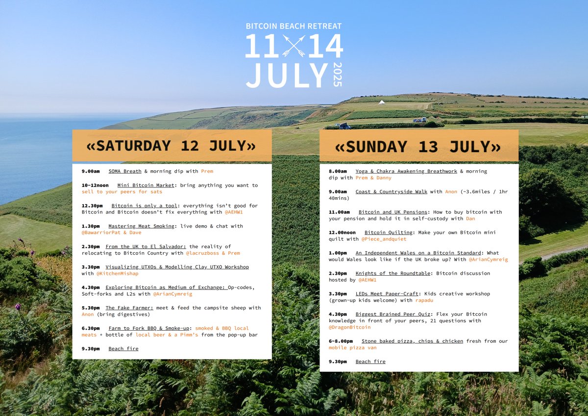 📢 Thanks to everyone for contributing, our schedule for the weekend is done!

Only a few days left to secure your place 😳