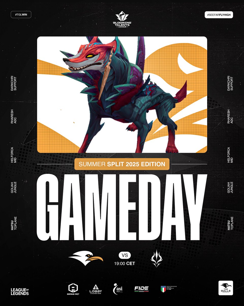 🔴#BTL SUMMER SPLIT 2025- Week 1 - DAY 2  

SECONDO PLAYDAY ED È GIÀ CLIMA DI BIG MATCH 🔥 
CHI DOMINERÀ LA LANDA?

🆚 <a href="/COVNT_ESPORTS/">COVNT</a>
⌚️ 19:00 CET

#TGLWIN #SEEFARFLYHIGH #LeagueOfLegends #BTL #CircuitoTormenta