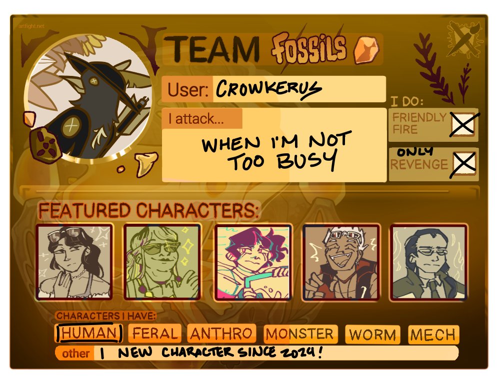 crowkerus's tweet photo. forgot that i'm doing #artfight2025 , though it's another revenge-only year due to the agonies orz https://t.co/uhL4FHVo4T