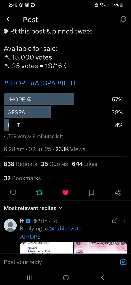KoyalaRm7's tweet photo. @rubiesvote #JHOPE https://t.co/btRtojyC1l