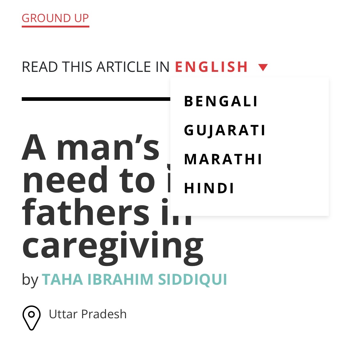 Just some great news, the article I wrote couple of years ago on fathering in rural Uttar Pradesh has been translated in few regional languages, very grateful to <a href="/idr_online/">India Development Review</a>. Share with your friends and family who read these languages!!

surl.li/mhxpxo