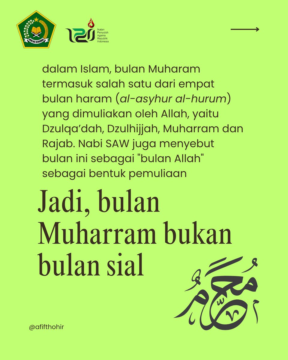 AfifFurqoni's tweet photo. Benarkah tidak boleh menikah di bulan Muharram?
#Kemenag #BimasIslam #Penais #Ipari #PenyuluhAgama
#PenyuluhAgamaIslam
#penyuluhagamabergerak https://t.co/Qkx9DyGldj