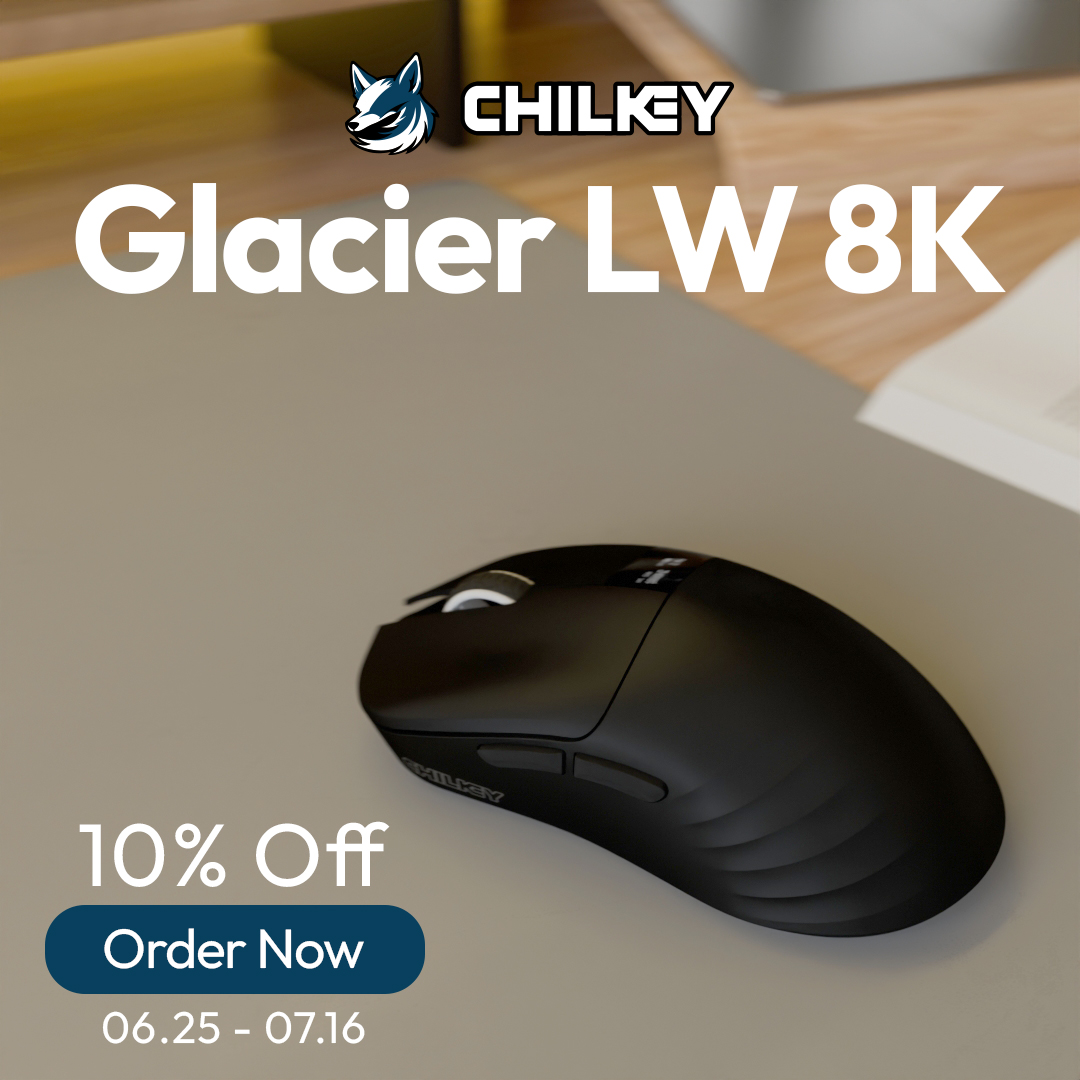Chilkeykeeb's tweet image. Hey, guys, Glacier in summer 10% off now. Don't miss it~
bit.ly/4kncFJB
#chilkey #chilkeyglacier #chilkeymouse #gamingmice #glacierM