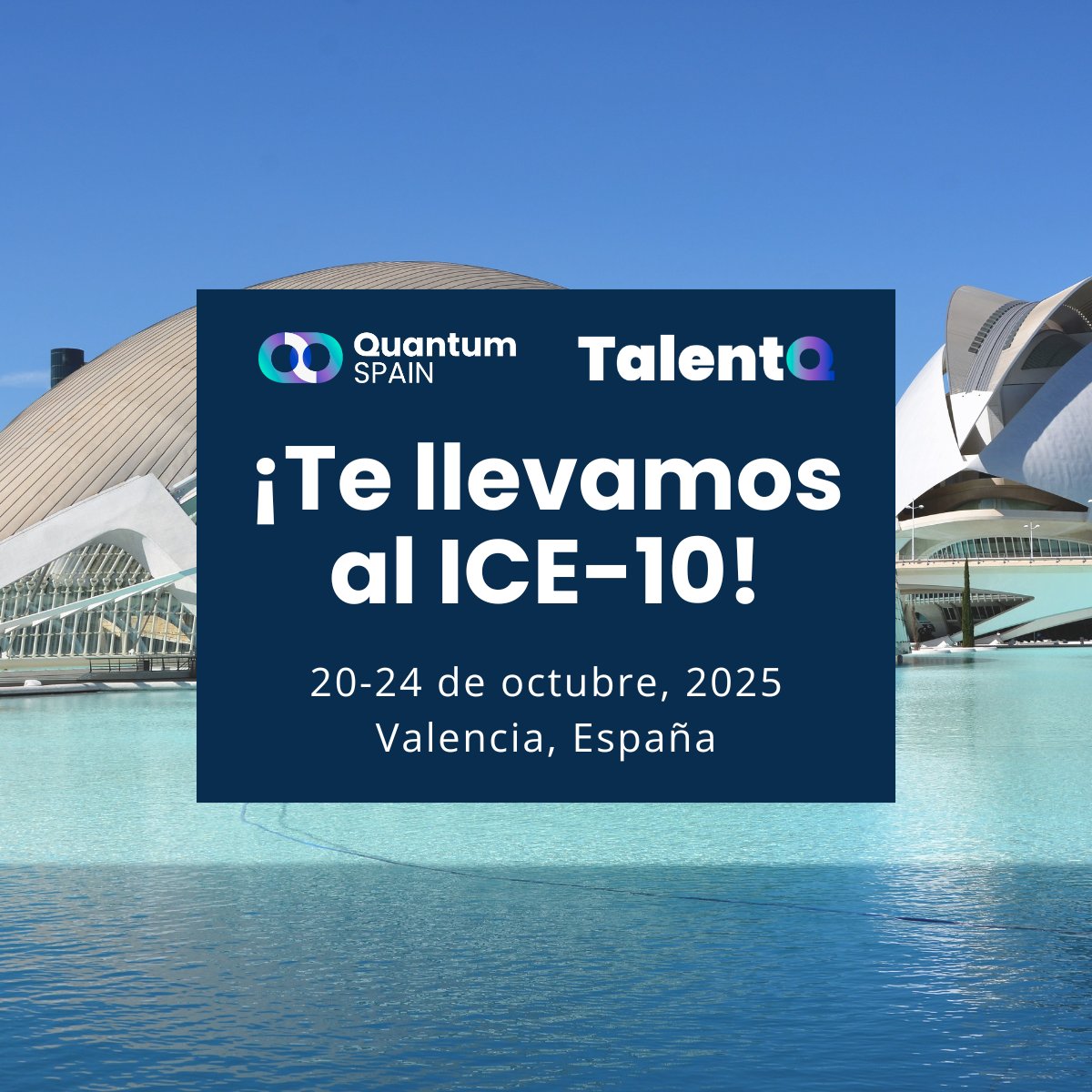 📣 ¡#TalentQ te lleva al ICE-10!
Gracias a un acuerdo con la conferencia #ICE10, 8 estudiantes seleccionados por nuestro programa de formación podrán asistir al evento sin coste de inscripción.
Presenta tu solicitud antes del 10 de julio a las 9:00 aquí: shorturl.at/XtjDw
