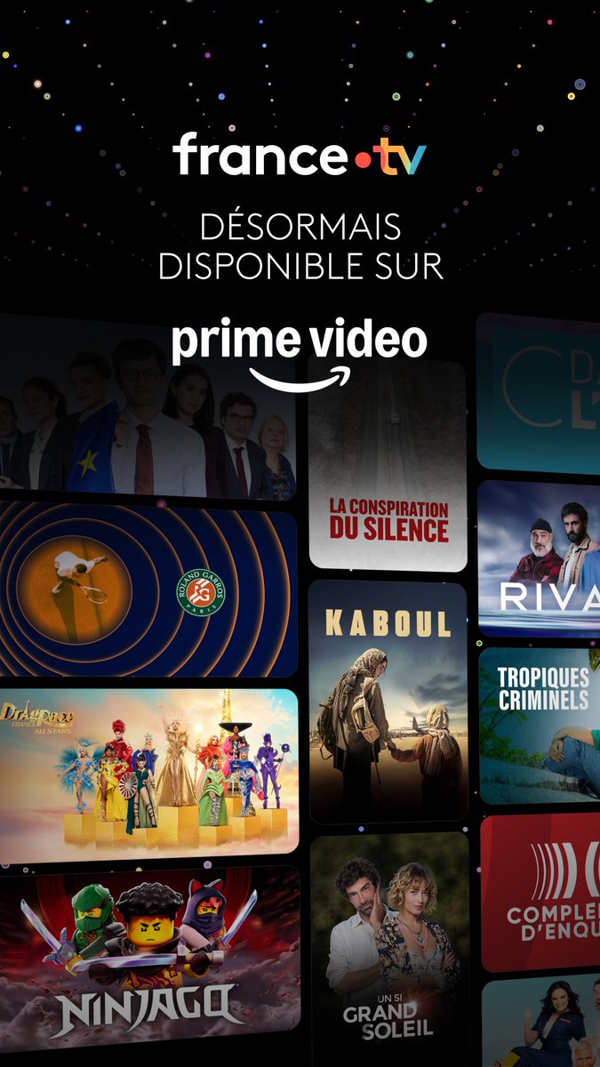 📲 🤝On sait reconnaître un bon duo quand on en voit un : <a href="/FranceTV/">France tv</a> + <a href="/PrimeVideoFR/">Prime Video France</a> 

• Nos chaînes en direct : France 2, France 3, France 4, France 5 et <a href="/franceinfo/">franceinfo</a>
• Replays, exclus, previews
• Toute l'offre <a href="/FranceTV/">France tv</a> avec plus de 20 000 contenus

👉 francetelevisions.fr/groupe/notre-a…
