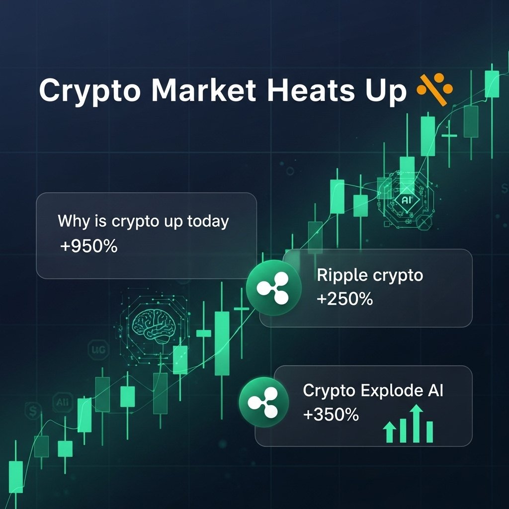Markets are green 🟢
“Why is crypto up today” 🔺+950%
Ripple 🏦 seeks US bank charter
AI x Crypto narrative rising 🤖

Start of a bigger move?
CryptoNews 

Posted in collab with the CoinEx Creator Program <a href="/coinexcreators/">CoinEx Creator Program</a>
#Ripple #AIcrypto #CoinEx #CoinExCreator