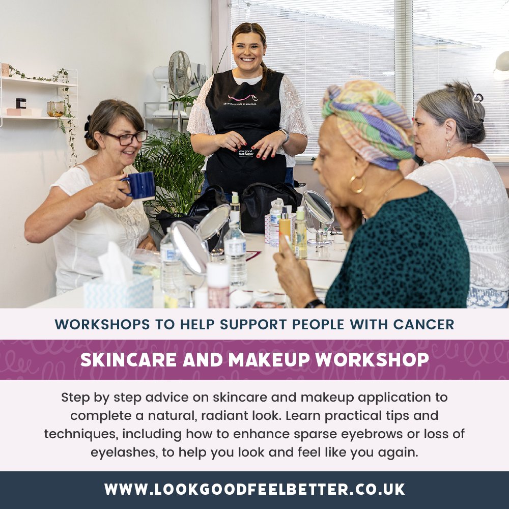 Join a #LookGoodFeelBetter cancer support workshop at our therapy centre for a friendly and confidence-boosting session!

📍Sara Lee Therapy Centre - Sidley, Bexhill
📅Tuesday 15th July
⌚6:00pm - 8:00pm

Find out more: saraleetrust.org/look-good-feel…