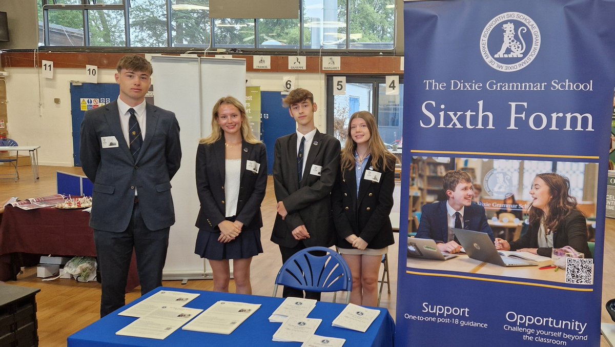 Our Head Boys and Head Girls did a sterling job yesterday morning at the St Martin's Post-16 Fair! They spoke passionately with Year 10 students, sharing valuable insights and experiences from their journey at Dixie. It was a fantastic opportunity for them to represent the school