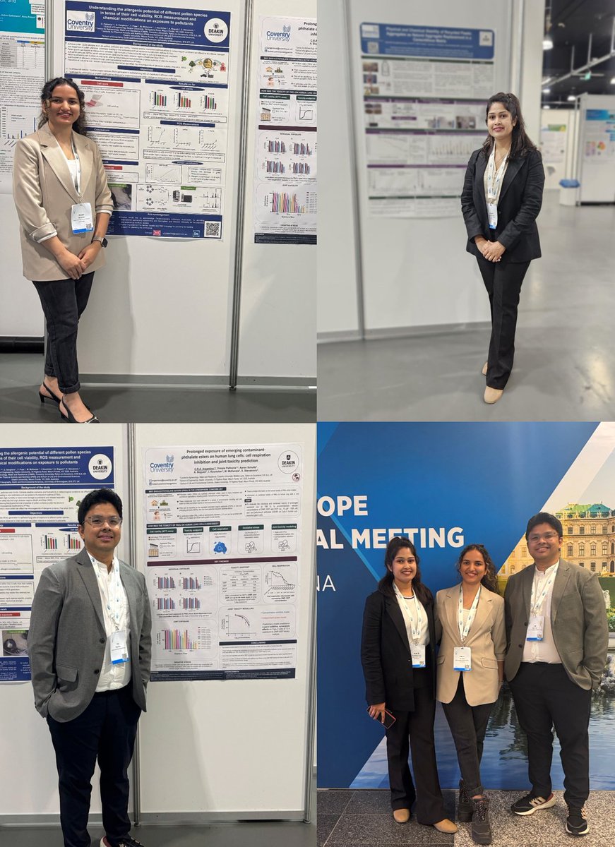 CoventryCAWR's tweet image. In May CAWR postgraduate researchers Cris Argamino, Hasanthi Kosgahakumbura & Dimple Pathania presented their PhD research at the Society of Environmental Toxicology and Chemistry (SETAC) Europe meeting poster sessions in Vienna, Austria.