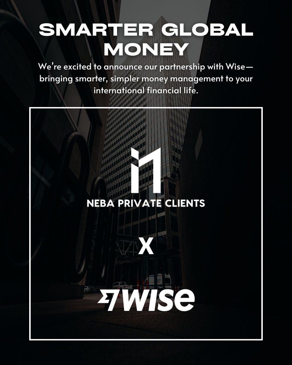 NEBA_PC's tweet photo. 🌍 NEBA Wealth x Wise
Smarter global money—simplified.

✔ 40+ currencies
✔ Real exchange rates
✔ Local account details in 9 currencies
✔ Regulated globally

Start now 👉 https://t.co/EMUppLWhvi
#Wise #NEBAWealth #GlobalMoney #WisePartner https://t.co/YSlMqZoPKx