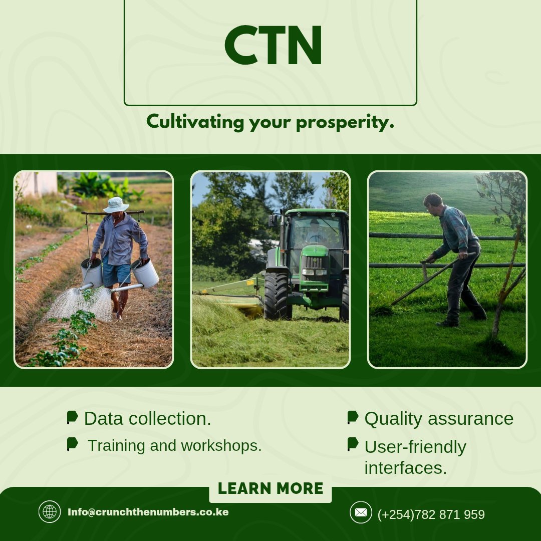 ctn_farming's tweet image. Agribusiness isn’t just about planting ,,, it’s about planning. With CTN’s smart solutions, every season gets smarter. 🌾📈
#CTNKenya #Agritech #FarmingSmart