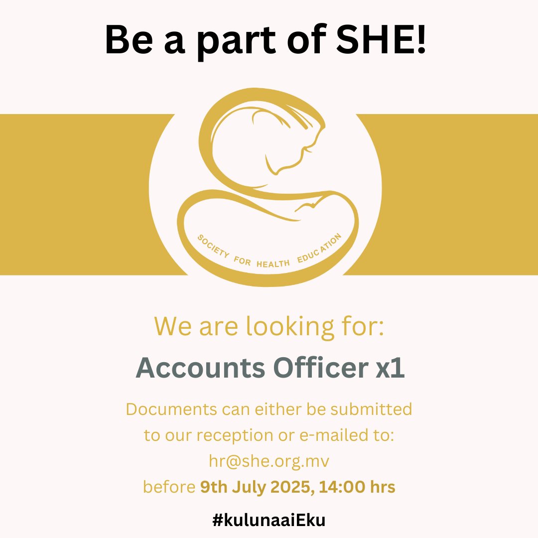 Job opening for: Accounts Officer

For more information: jobsicle.mv/job/20785