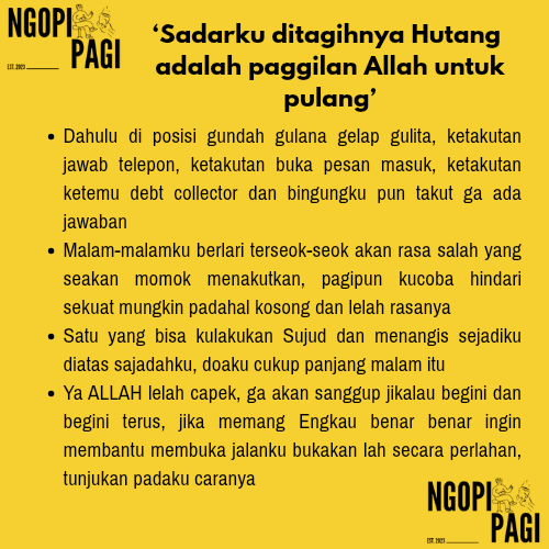 ngopipagi923441's tweet photo. Sadarku, ditagihnya hutang adalah panggilan Tuhan, Allah SWT untuk kembali pulang.
Selamat makan siang temen Ngopi akang.
#stopriba #stoppinjol #bubarkanpinjol https://t.co/kNlQigRjmT