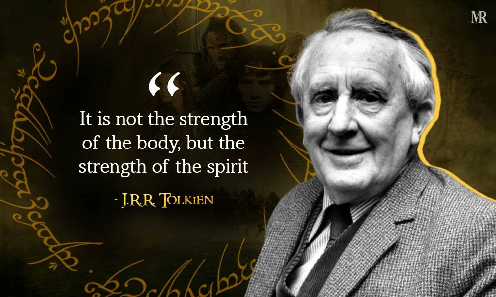 MirrorReview1's tweet photo. “It is not the strength of the body, but the strength of the spirit.” — J.R.R. Tolkien
https://t.co/h3VCs9oJMj
#LordOfRings #LordOfRingsQuotes #Motivation #motivationalQuotes #Quoteoftheday #Mirrorreview https://t.co/gFvIC0ISV8