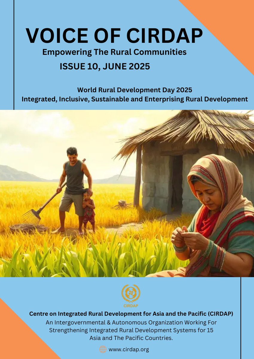 cirdap79's tweet photo. Check out our Monthly E-Bulletin (Voice of CIRDAP): Issue-10, June 2025.
This bulletin covers the activities of CIRDAP and also updates developments in the rural sector.
You can access full E-Bulletin at the link below:
https://t.co/kANsNH0iGr
#Ebulletin https://t.co/IUNRwsDoOi