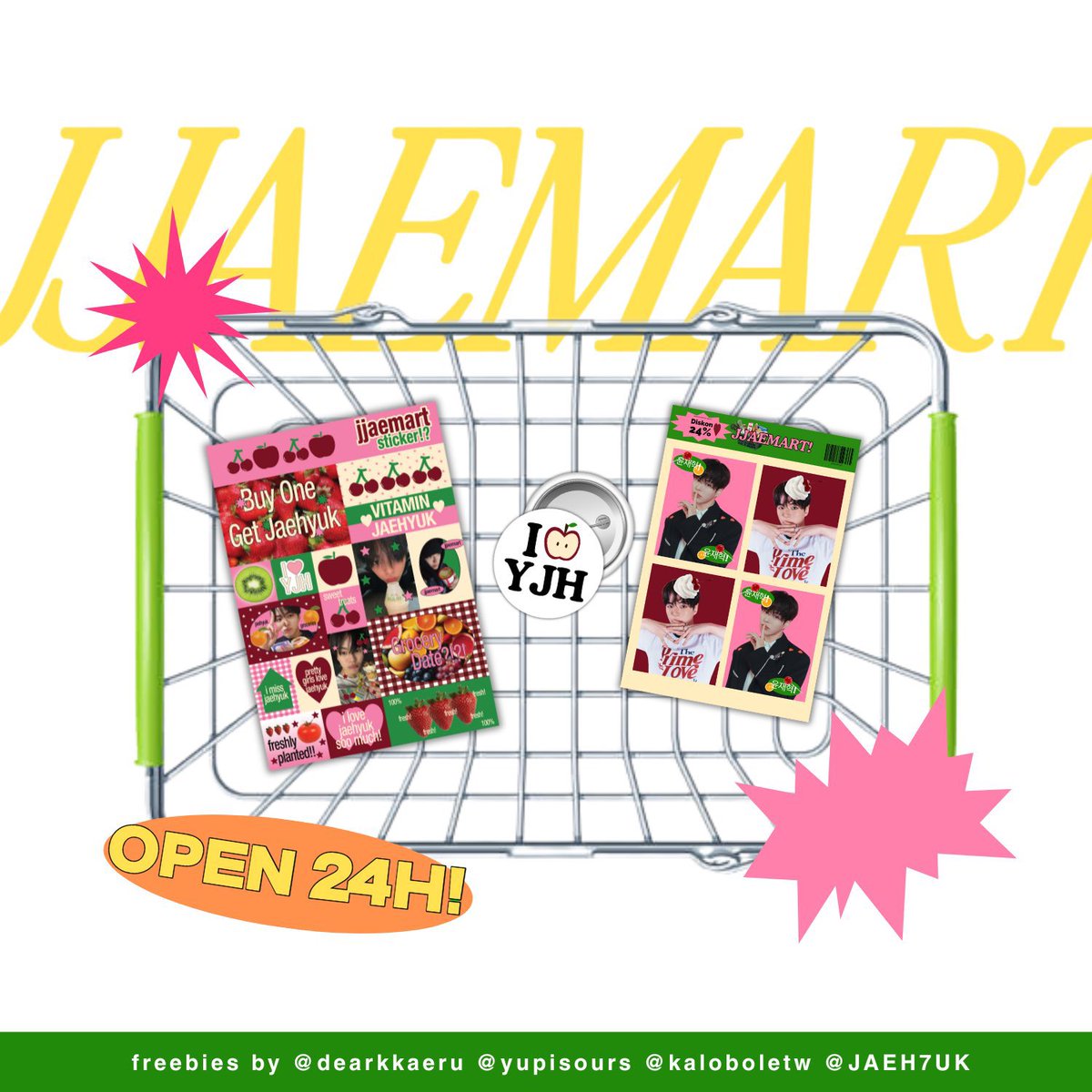 dearkkaeru's tweet image. 🛒 JJAEMART24JAM VOL. 1 🛒

#YOONJAEHYUK's birthday freebies 🍎🥝🍒🍊
by @dearkkaeru @yupisours @kaloboletw @JAEH7UK

⊹ how to claim? ⊹ 
⋆ rt and like this post
⋆ war by gform on 7.7.2025 [tba]
⋆ price will be set on 7.232 (no refund )

kindly drop ur @ if you interested ♡