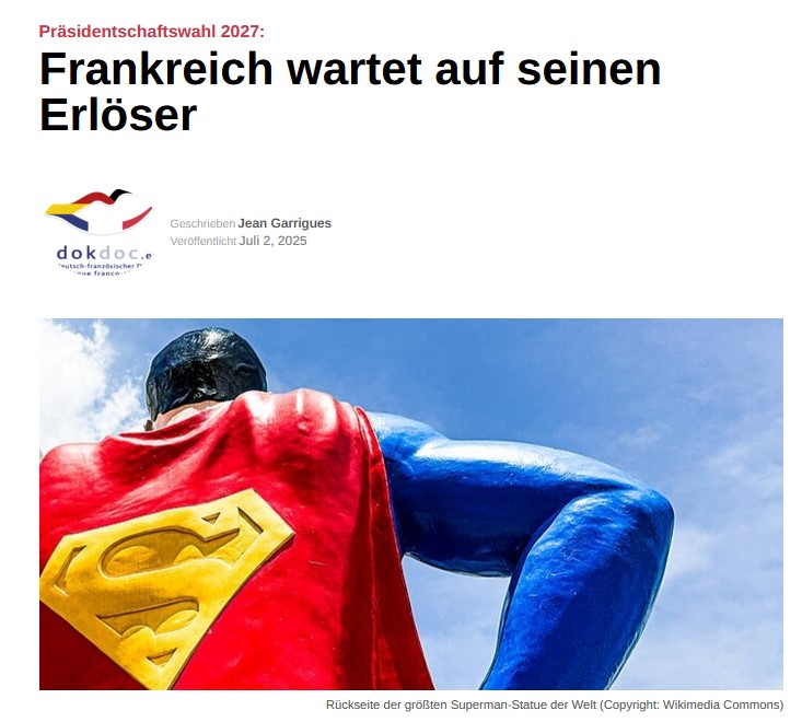 Landry Charrier (@landry_charrier) on Twitter photo ✨ "#Frankreich wartet auf seinen Erlöser", von <a href="/jeangarr78/">jean garrigues</a>.
↪️ Die nächste Präsidentschaftswahl in 🇫🇷 findet 2027 statt. Wer Erfolg haben will, muss sich als „Retter in der Not“ präsentieren – eine Figur, die tief in der 🇫🇷 Geschichte verankert ist: dokdoc.eu/2025/07/02/fra… ✨ "#Frankreich wartet auf seinen Erlöser", von <a href="/jeangarr78/">jean garrigues</a>.
↪️ Die nächste Präsidentschaftswahl in 🇫🇷 findet 2027 statt. Wer Erfolg haben will, muss sich als „Retter in der Not“ präsentieren – eine Figur, die tief in der 🇫🇷 Geschichte verankert ist: dokdoc.eu/2025/07/02/fra…