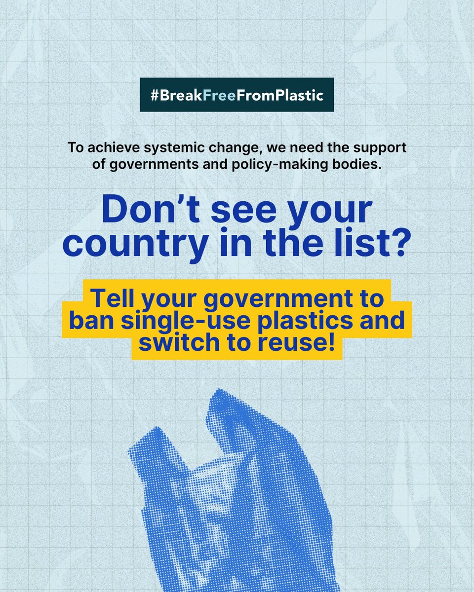 brkfreeplastic's tweet image. 🌍 July 3 is International Plastic Bag Free Day! 🛍️

🤝 To achieve systemic change, we need the support of governments and policy-making bodies. 

#BreakFreeFromPlastic #InternationalPlasticBagFreeDay #notosingleuse