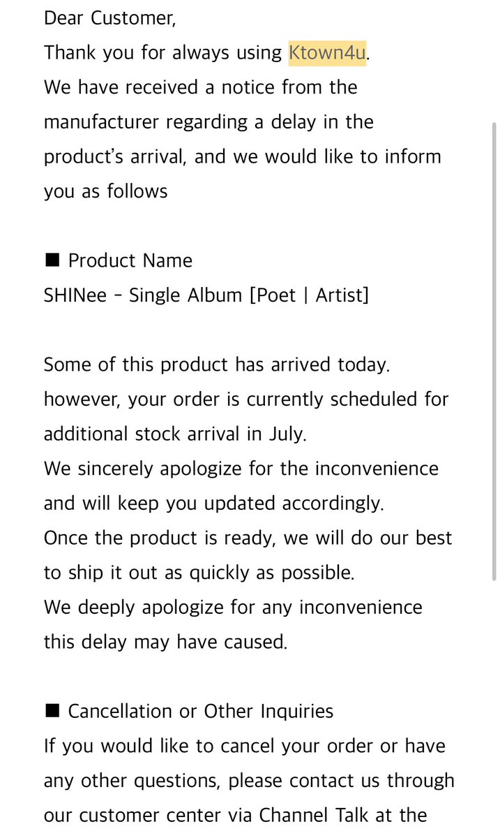 🔔 | وصلنا تحديث بأن الشحنة الخاصة بألبومات Poet | Artist التي قمنا بطلبها للطلب الجماعي ستتأخر أكثر بسبب نقص في الكمية المتوفرة من المتوقع توفر الكمية في شهر يوليو نعتذر عن التأخير 🥺 سنخبركم إذا كان هنالك تحديثات جديدة