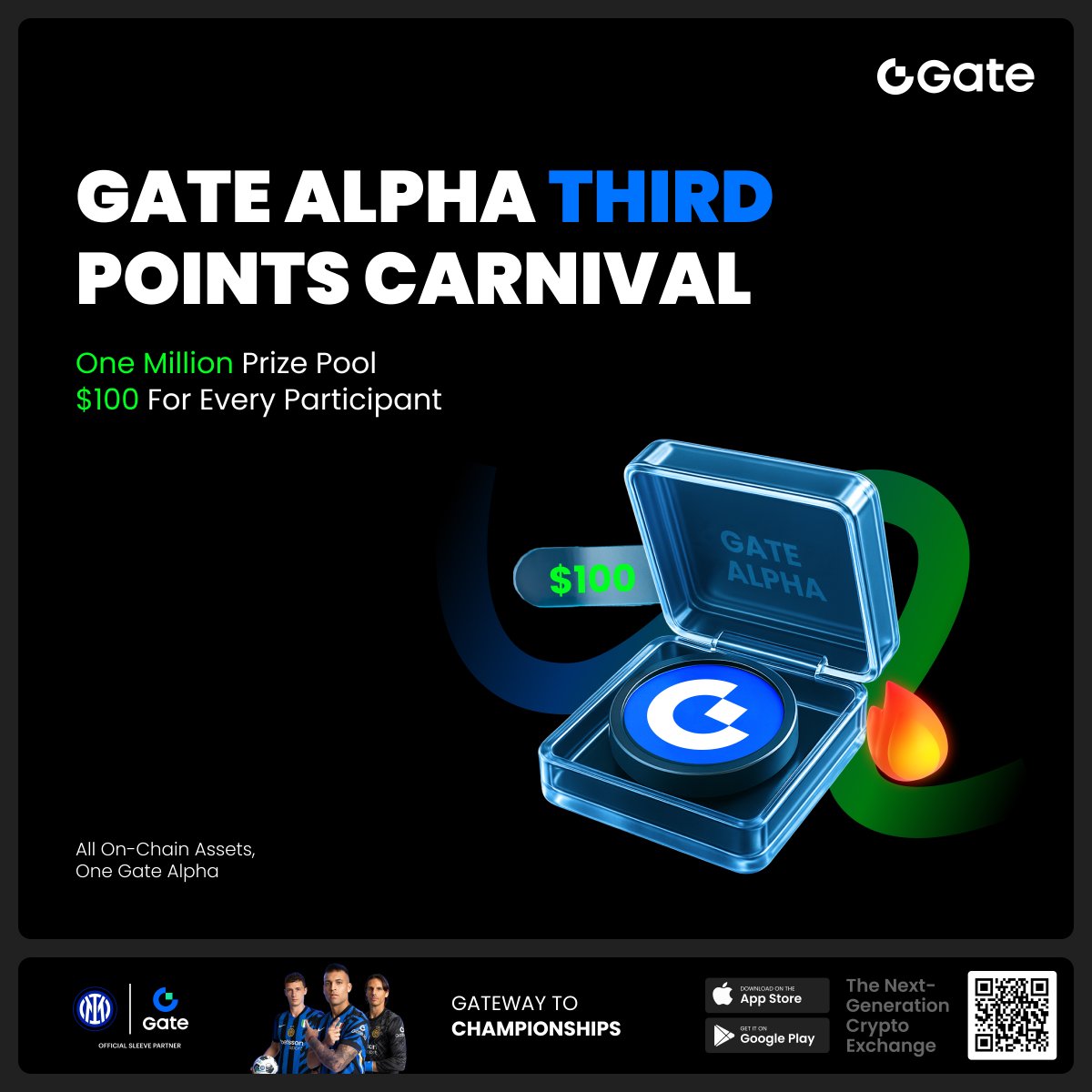 GateioAlpha's tweet image. 🔥 Gate Alpha Third Points Carnival is now live!
$1,000,000 prize pool is waiting — trade, complete tasks, and invite friends to earn Alpha Points and mystery boxes.
Don’t miss out: July 3, 02:00 – July 20, 15:59 (UTC)
Highlights:
✅ Trade designated tokens to get dual rewards…