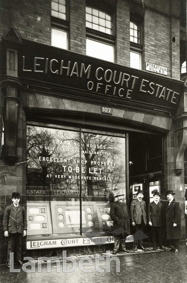 #ThrowbackThursday takes us back to 1910 and the Leigham Court Estate agent's office on Streatham Hill  #Streathamhistory
The estate was developed by the Artisan's Labourers and General Dwelling Company after they acquired it in 1891.