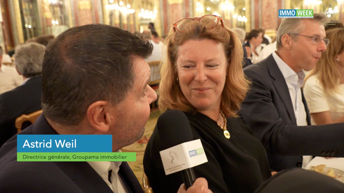 Immoweek (@immoweek) on Twitter photo Au micro d'<a href="/erick_cala/">Erick Cala</a> Cala, Astrid Weill, la directrice générale de <a href="/GroupamaImmo/">Groupama Immobilier</a>, qui a parrainé la catégorie "Pierre d'Or du Jury" 2025. Astrid Weill a également décroché la "Pierre d'Or Manager". Pour Immoweek, elle livre ses impressions... #PO2025
>> urls.fr/0p8yq_ Au micro d'<a href="/erick_cala/">Erick Cala</a> Cala, Astrid Weill, la directrice générale de <a href="/GroupamaImmo/">Groupama Immobilier</a>, qui a parrainé la catégorie "Pierre d'Or du Jury" 2025. Astrid Weill a également décroché la "Pierre d'Or Manager". Pour Immoweek, elle livre ses impressions... #PO2025
>> urls.fr/0p8yq_