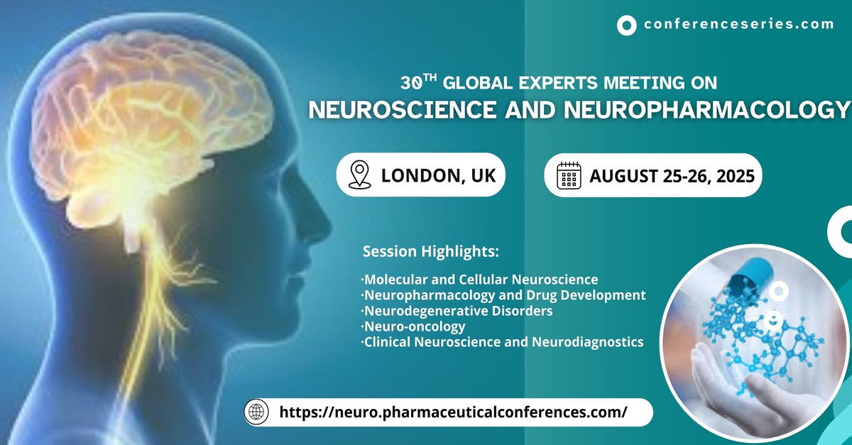 MatthewLisa12's tweet photo. Where pharma, biotech, and neuroscience converge.
Register for the 30th Global Meeting on #Neuropharmacology, Aug 25–26, 2025 | London.

To register: https://t.co/yevMzvTbyK

#Neuro2025 #ClinicalResearch #BrainHealth #MedTechConference #Neuroscience #MentalHealth https://t.co/KyheY1SA87