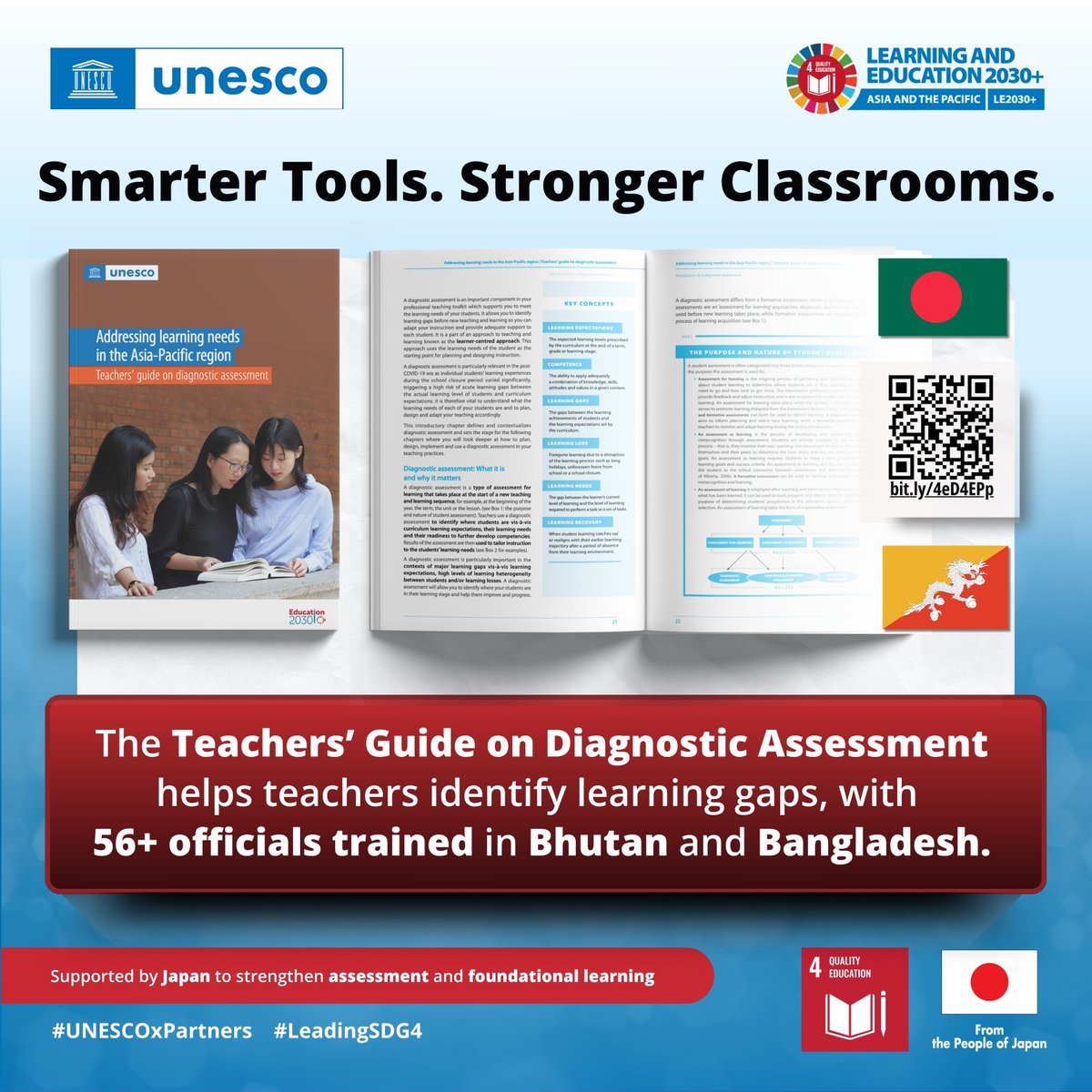 UNESCO Bangkok 🏛️ #Education #Sciences #Culture (@unescobangkok) on Twitter photo <a href="/JapanGov/">The Gov't of Japan</a> Over the past 2 years, we launched 2 flagship publications on quality education thanks to support from <a href="/JapanGov/">The Gov't of Japan</a> & its people.
📘SDG4 Midterm Review
📕Teacher’s Guide on assessment tools
Explore these & more on SDG4 Portal:
unesco.org/sdg4education2…
#LeadingSDG4 #UNESCOxPartners <a href="/JapanGov/">The Gov't of Japan</a> Over the past 2 years, we launched 2 flagship publications on quality education thanks to support from <a href="/JapanGov/">The Gov't of Japan</a> & its people.
📘SDG4 Midterm Review
📕Teacher’s Guide on assessment tools
Explore these & more on SDG4 Portal:
unesco.org/sdg4education2…
#LeadingSDG4 #UNESCOxPartners