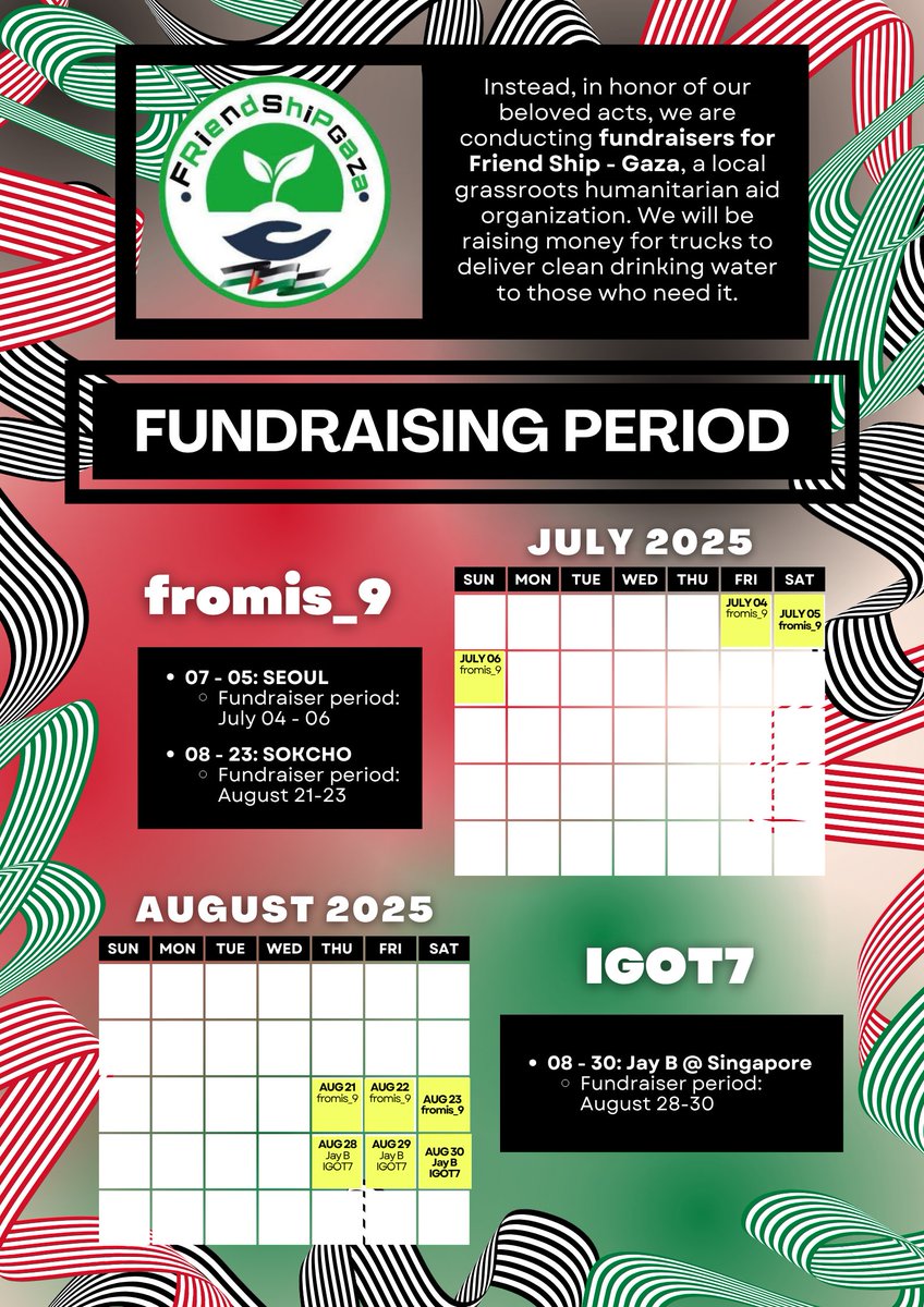 filastin_9's tweet image. #WATER_NOT_BOMBS is BACK!
This year, we and @IGOT74Palestine are working with @ShipGaza97470 to raise money for clean drinking water trucks in Gaza.
This is an open campaign that any fan of any act performing at WB can participate in.
Details below⬇️⏬