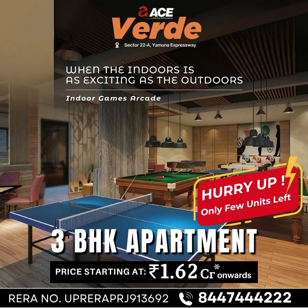 AceNcr's tweet photo. 🎯 Play, Relax, Repeat – Indoors at ACE Verde!
Luxury 3 BHKs with a world-class games arena.

📍 Sector 22A, Yamuna Expressway
💥 Only Few Units Left – Book Now!

📞 8447444222 
🌐 https://t.co/kUK82s8Jal

#ACEVerde #3BHK #YamunaExpressway #NoidaAirport #3BHKHome #RealEstateNews https://t.co/Wbn9u7d5pO