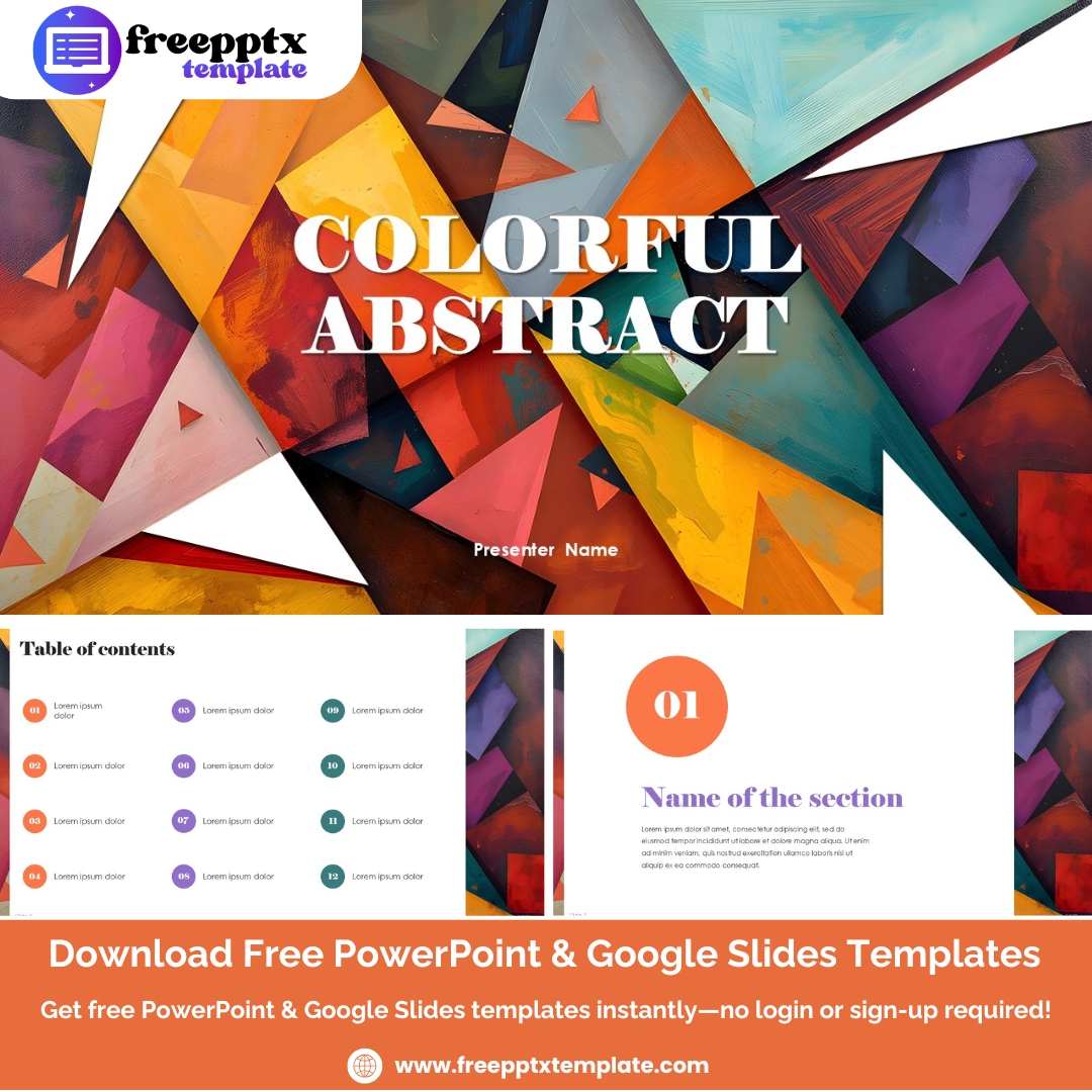 pptx_free20251's tweet image. 🎨 Make your slides pop with our Free Colorful Abstract PowerPoint Template!

✅ Bold design
✅ 100% free
✅ No login needed
Download now at Free PPTX Template 🔗
#FreePPT #PresentationTemplate #AbstractDesign #GoogleSlides #CreativeSlides #FreePPTXTemplate