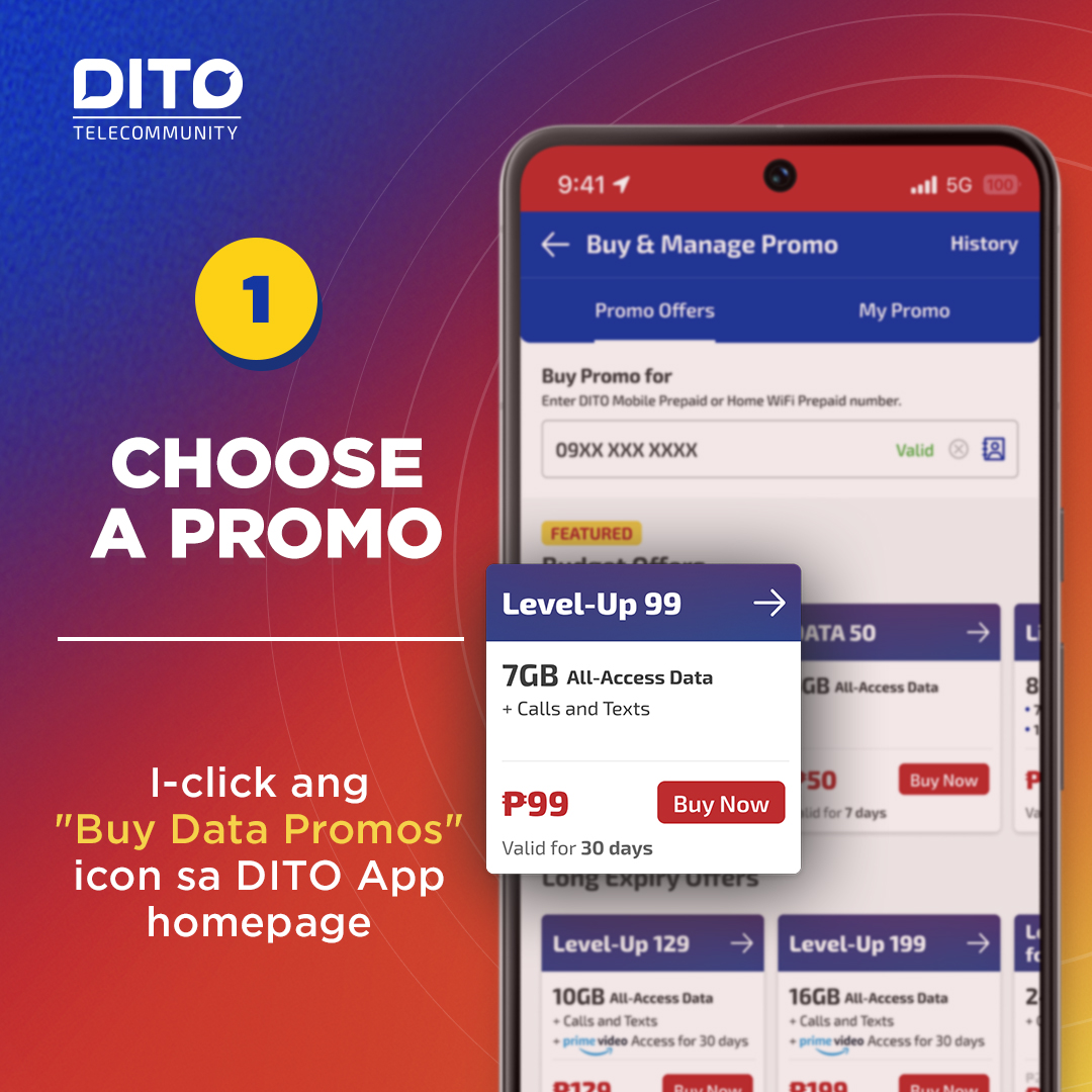 DITOphofficial's tweet photo. Loading your DITO SIM via the DITO App is easy! 🤩

Log in today to check all the promos we have just for you: https://t.co/KPZeRhE7s4

#DITOTelecommunity #DITOApp https://t.co/igMilcNHuF