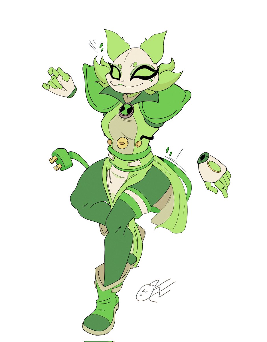 Basic illustration I made to get it out of my mind or I wouldn't be able to be comfortable, I guess it counts as an expansion to that image I made of deltarune 
#DELTARUNE #Ben10 #TSF