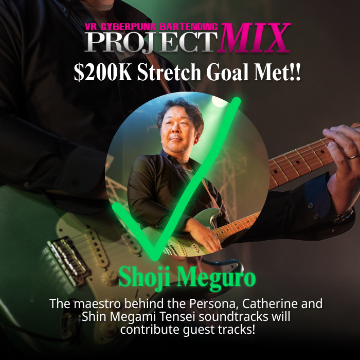 plectrumxr's tweet image. While it required late pledges, we’ve just reached the $200K stretch goal!
This means Shoji Meguro (@s_megarock ) — the maestro behind the Persona, Catherine, and Shin Megami Tensei soundtracks — is officially confirmed as a guest composer for PROJECT MIX!
While the number of…
